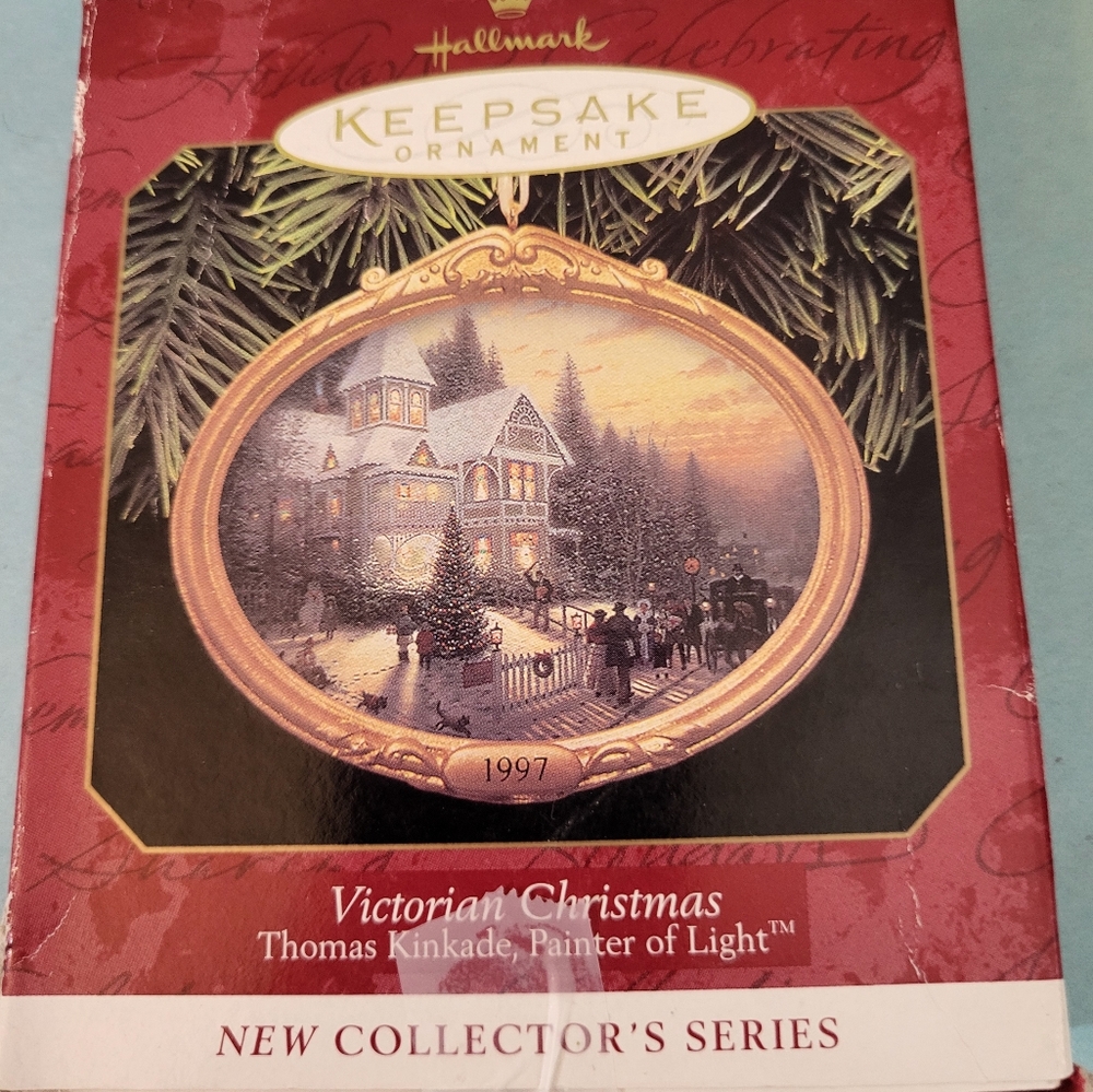 Vintage 1997 Thomas Kincaid Hallmark Ceramic Ornament